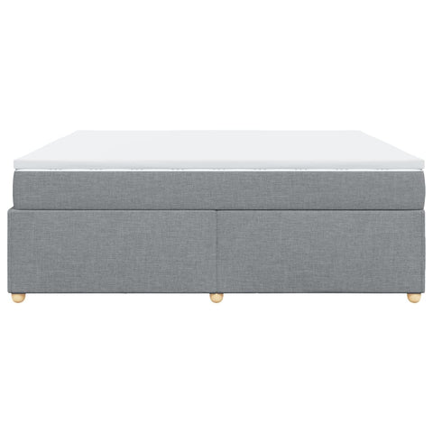 vidaXL Box Spring Bed with Mattress Light Grey 180x200 cm Fabric