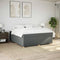 vidaXL Box Spring Bed with Mattress Dark Grey 180x200 cm Fabric