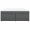 vidaXL Box Spring Bed with Mattress Dark Grey 180x200 cm Fabric