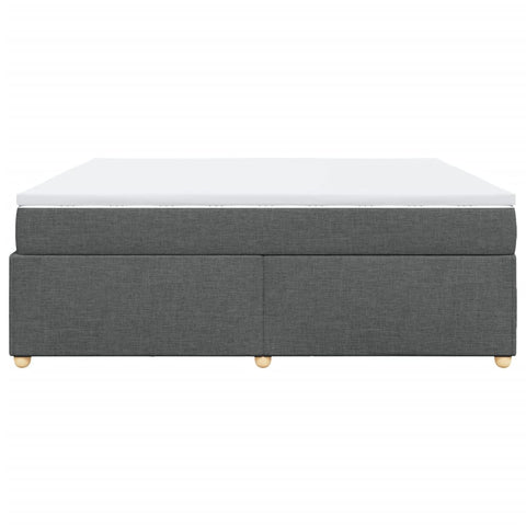 vidaXL Box Spring Bed with Mattress Dark Grey 180x200 cm Fabric