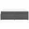 vidaXL Box Spring Bed with Mattress Dark Grey 180x200 cm Fabric