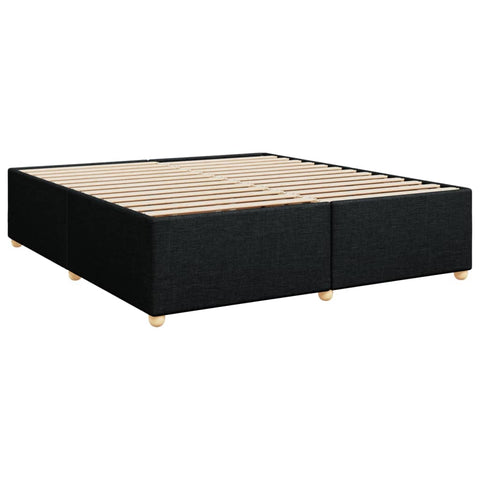 vidaXL Box Spring Bed with Mattress Black 180x200 cm Fabric