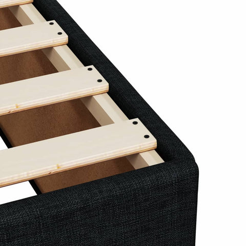 vidaXL Box Spring Bed with Mattress Black 180x200 cm Fabric