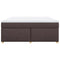 vidaXL Box Spring Bed with Mattress Dark Brown 180x200 cm Fabric