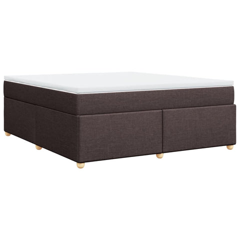 vidaXL Box Spring Bed with Mattress Dark Brown 180x200 cm Fabric