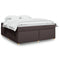 vidaXL Box Spring Bed with Mattress Dark Brown 180x200 cm Fabric