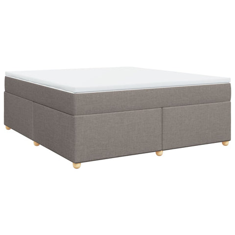 vidaXL Box Spring Bed with Mattress Taupe 180x200 cm Fabric