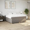 vidaXL Box Spring Bed with Mattress Taupe 180x200 cm Fabric