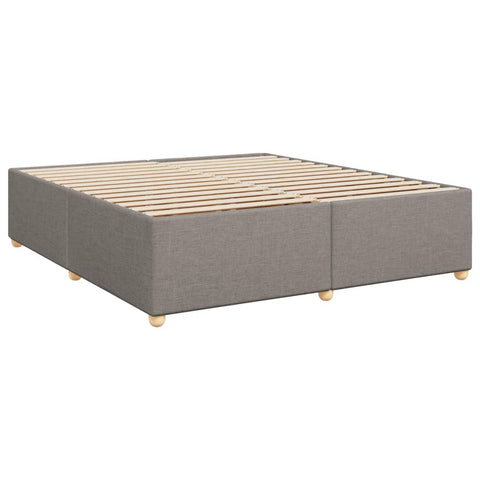 vidaXL Box Spring Bed with Mattress Taupe 180x200 cm Fabric