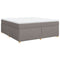 vidaXL Box Spring Bed with Mattress Taupe 180x200 cm Fabric