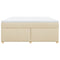 vidaXL Box Spring Bed with Mattress Cream 180x200 cm Fabric