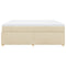 vidaXL Box Spring Bed with Mattress Cream 180x200 cm Fabric