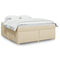 vidaXL Box Spring Bed with Mattress Cream 180x200 cm Fabric