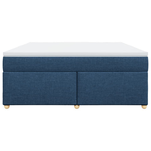 vidaXL Box Spring Bed with Mattress Blue 180x200 cm Fabric
