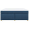 vidaXL Box Spring Bed with Mattress Blue 180x200 cm Fabric