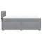 vidaXL Box Spring Bed with Mattress Light Grey 90x200 cm Fabric