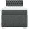 vidaXL Box Spring Bed with Mattress Dark Grey 90x200 cm Fabric