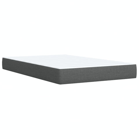 vidaXL Box Spring Bed with Mattress Dark Grey 90x200 cm Fabric