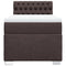 vidaXL Box Spring Bed with Mattress Dark Brown 90x200 cm Fabric
