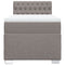 vidaXL Box Spring Bed with Mattress Taupe 90x200 cm Fabric