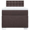vidaXL Box Spring Bed with Mattress Dark Brown 90x200 cm Fabric