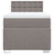 vidaXL Box Spring Bed with Mattress Taupe 90x200 cm Fabric