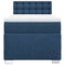 vidaXL Box Spring Bed with Mattress Blue 90x200 cm Fabric