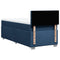 vidaXL Box Spring Bed with Mattress Blue 90x200 cm Fabric