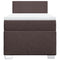 vidaXL Box Spring Bed with Mattress Dark Brown 100x200 cm Fabric