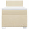 vidaXL Box Spring Bed with Mattress Cream 100x200 cm Fabric