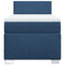 vidaXL Box Spring Bed with Mattress Blue 100x200 cm Fabric