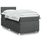 vidaXL Box Spring Bed with Mattress Dark Grey 100x200 cm Fabric