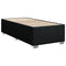 vidaXL Box Spring Bed with Mattress Black 100x200 cm Fabric