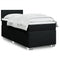 vidaXL Box Spring Bed with Mattress Black 100x200 cm Fabric