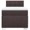 vidaXL Box Spring Bed with Mattress Dark Brown 100x200 cm Fabric
