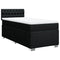 vidaXL Box Spring Bed with Mattress Black 100x200 cm Fabric