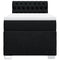 vidaXL Box Spring Bed with Mattress Black 100x200 cm Fabric