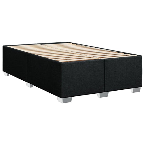 vidaXL Box Spring Bed with Mattress Black 100x200 cm Fabric