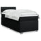 vidaXL Box Spring Bed with Mattress Black 100x200 cm Fabric