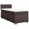 vidaXL Box Spring Bed with Mattress Dark Brown 100x200 cm Fabric