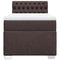 vidaXL Box Spring Bed with Mattress Dark Brown 100x200 cm Fabric