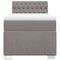 vidaXL Box Spring Bed with Mattress Taupe 100x200 cm Fabric