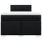 vidaXL Box Spring Bed with Mattress Black 120x190 cm Fabric
