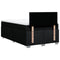 vidaXL Box Spring Bed with Mattress Black 120x190 cm Fabric