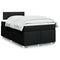 vidaXL Box Spring Bed with Mattress Black 120x190 cm Fabric