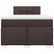 vidaXL Box Spring Bed with Mattress Dark Brown 120x190 cm Fabric