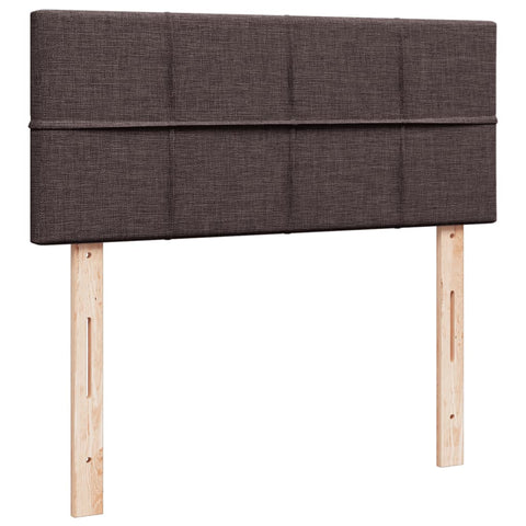 vidaXL Box Spring Bed with Mattress Dark Brown 120x190 cm Fabric