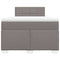 vidaXL Box Spring Bed with Mattress Taupe 120x190 cm Fabric