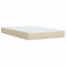vidaXL Box Spring Bed with Mattress Cream 120x190 cm Fabric
