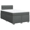 vidaXL Box Spring Bed with Mattress Dark Grey 120x190 cm Fabric